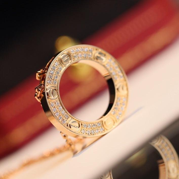 [Crown & Jewelry]LOVE NECKLACE ADJUSTABLE ROSE GOLD