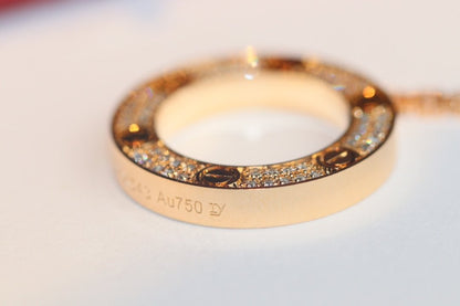 [Crown & Jewelry]LOVE NECKLACE ADJUSTABLE ROSE GOLD