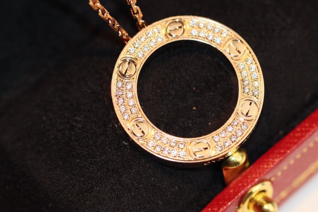 [Crown & Jewelry]LOVE NECKLACE ADJUSTABLE ROSE GOLD