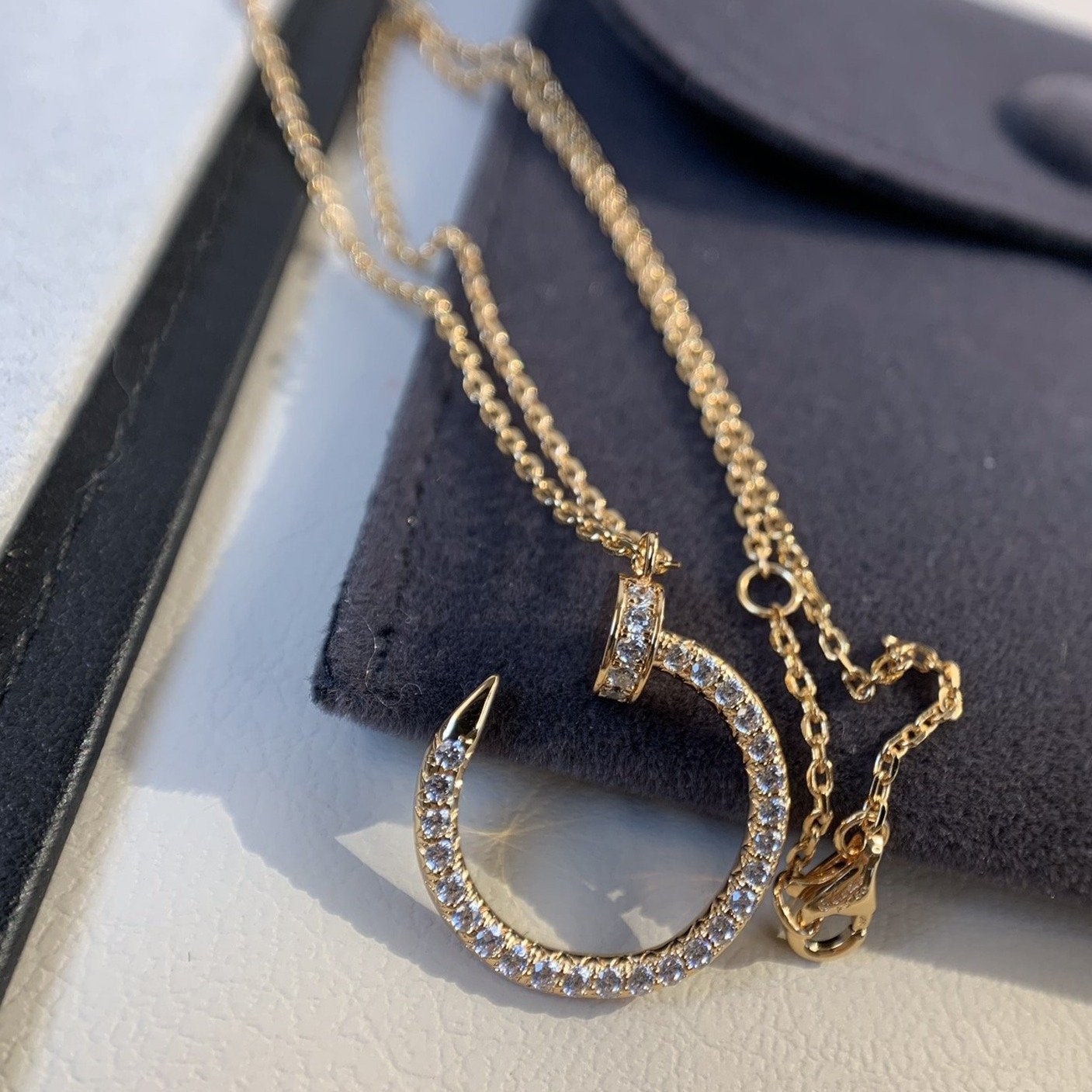 [Crown & Jewelry]JUSTE NECKLACE PINK GOLD DIAMONDS