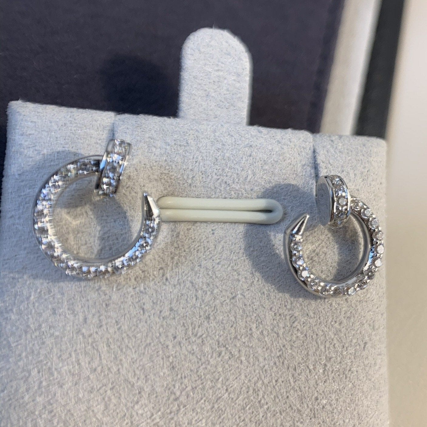 [Crown & Jewelry]JUSTE EARRINGS SILVER DIAMONDS