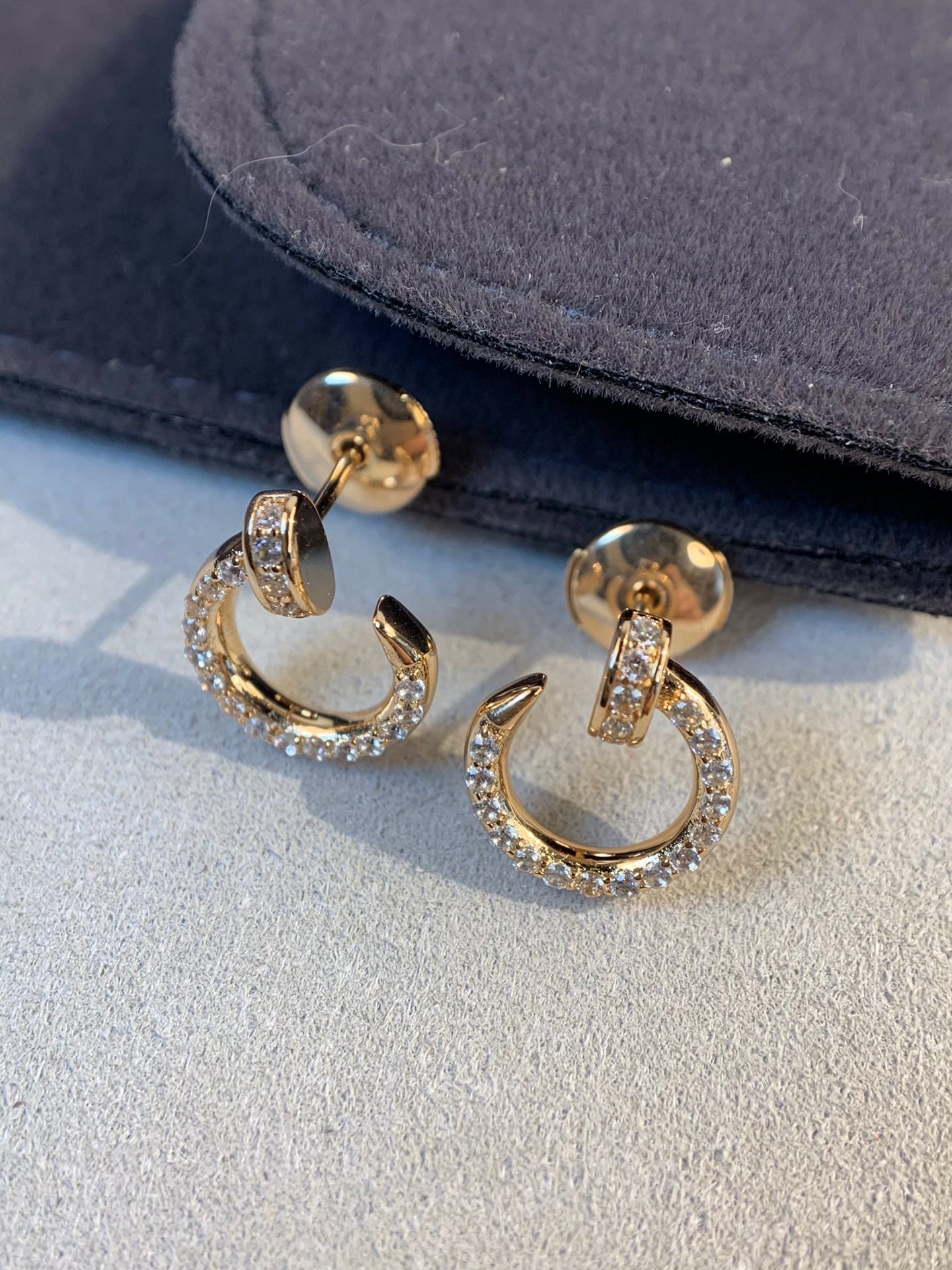 [Crown & Jewelry]JUSTE EARRINGS GOLD DIAMONDS