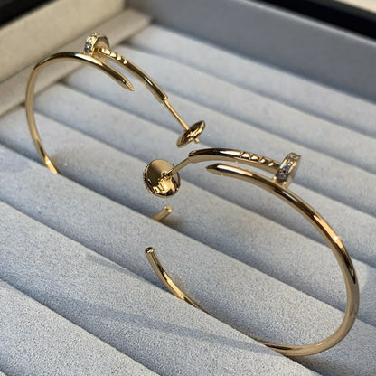 [Crown & Jewelry]JUSTE EARRINGS GOLD DIAMONDS 1.8MM