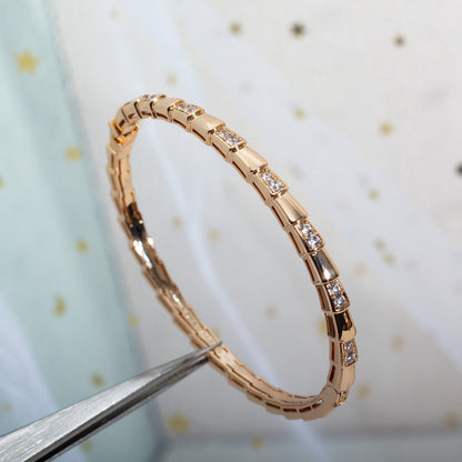 [Crown & Jewelry]SERPENTI SMALL BRACELET PINK GOLD DIAMOND
