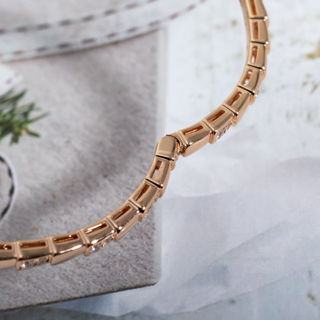 [Crown & Jewelry]SERPENTI SMALL BRACELET PINK GOLD DIAMOND