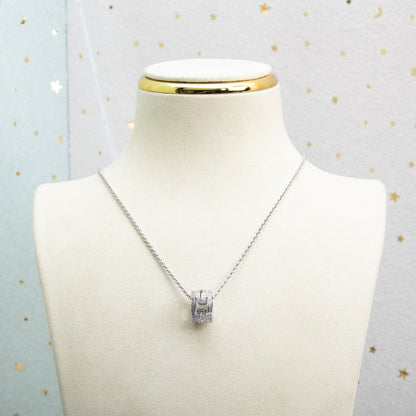 [Crown & Jewelry]PARENTESI NECKLACE SILVER DIAMOND