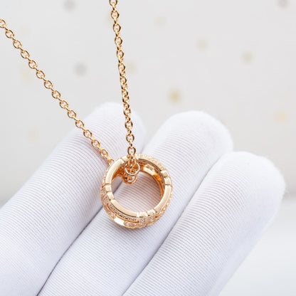 [Crown & Jewelry]PARENTESI NECKLACE PINK GOLD DIAMOND