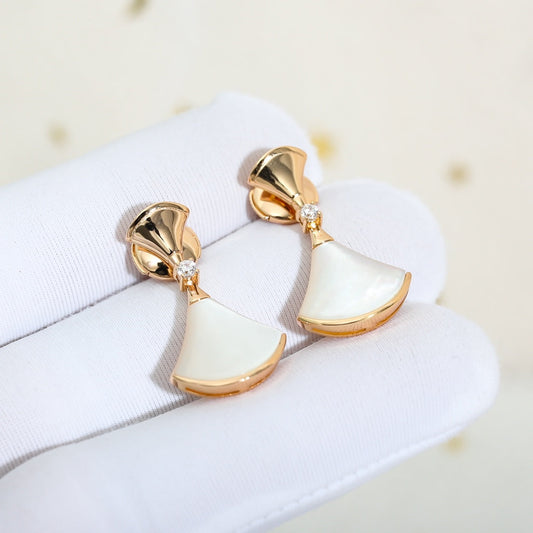 [Crown & Jewelry]DREAM MOP PINK GOLD EARRINGS