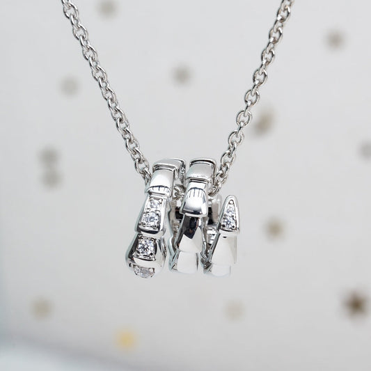 [Crown & Jewelry]SERPENTI SILVER NECKLACE DIAMOND