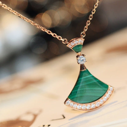 [Crown & Jewelry]DREAM NECKLACE MALACHITE DIAMOND
