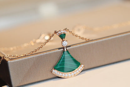 [Crown & Jewelry]DREAM NECKLACE MALACHITE DIAMOND