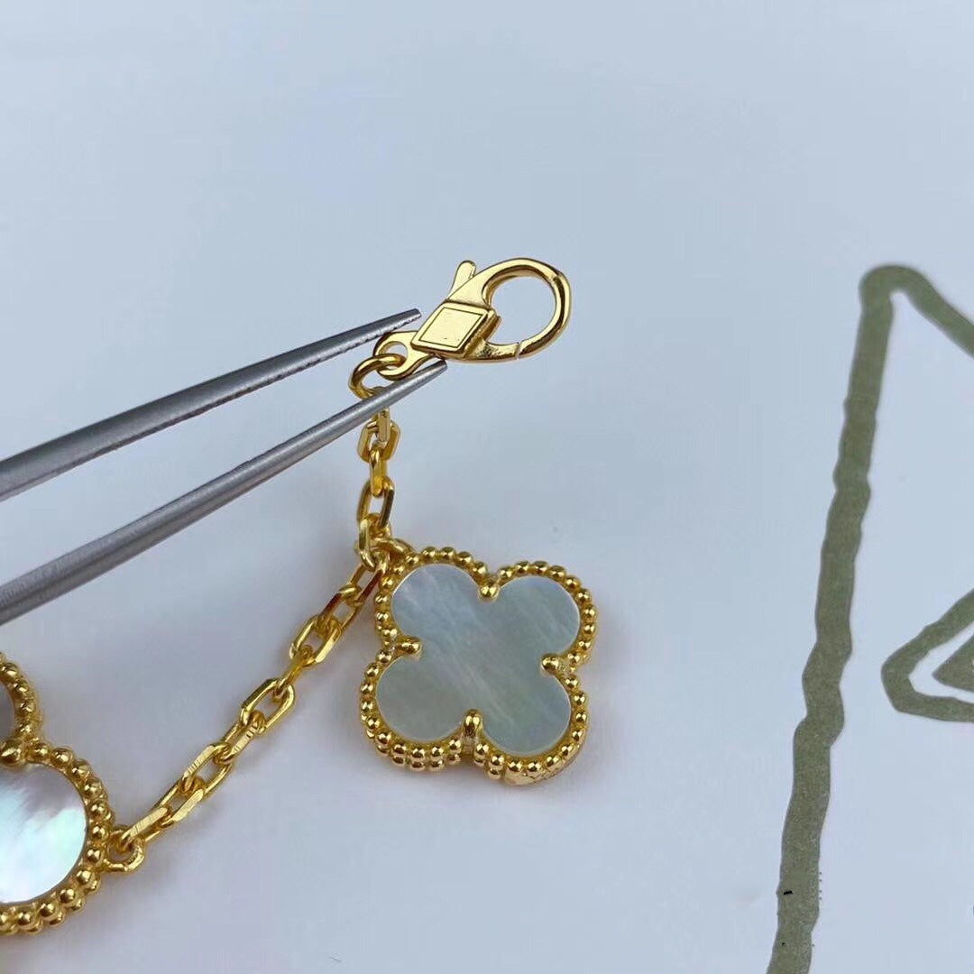 [Crown & Jewelry]MAGIC CLOVER MOP GOLD BRACELET 5 MOTIFS