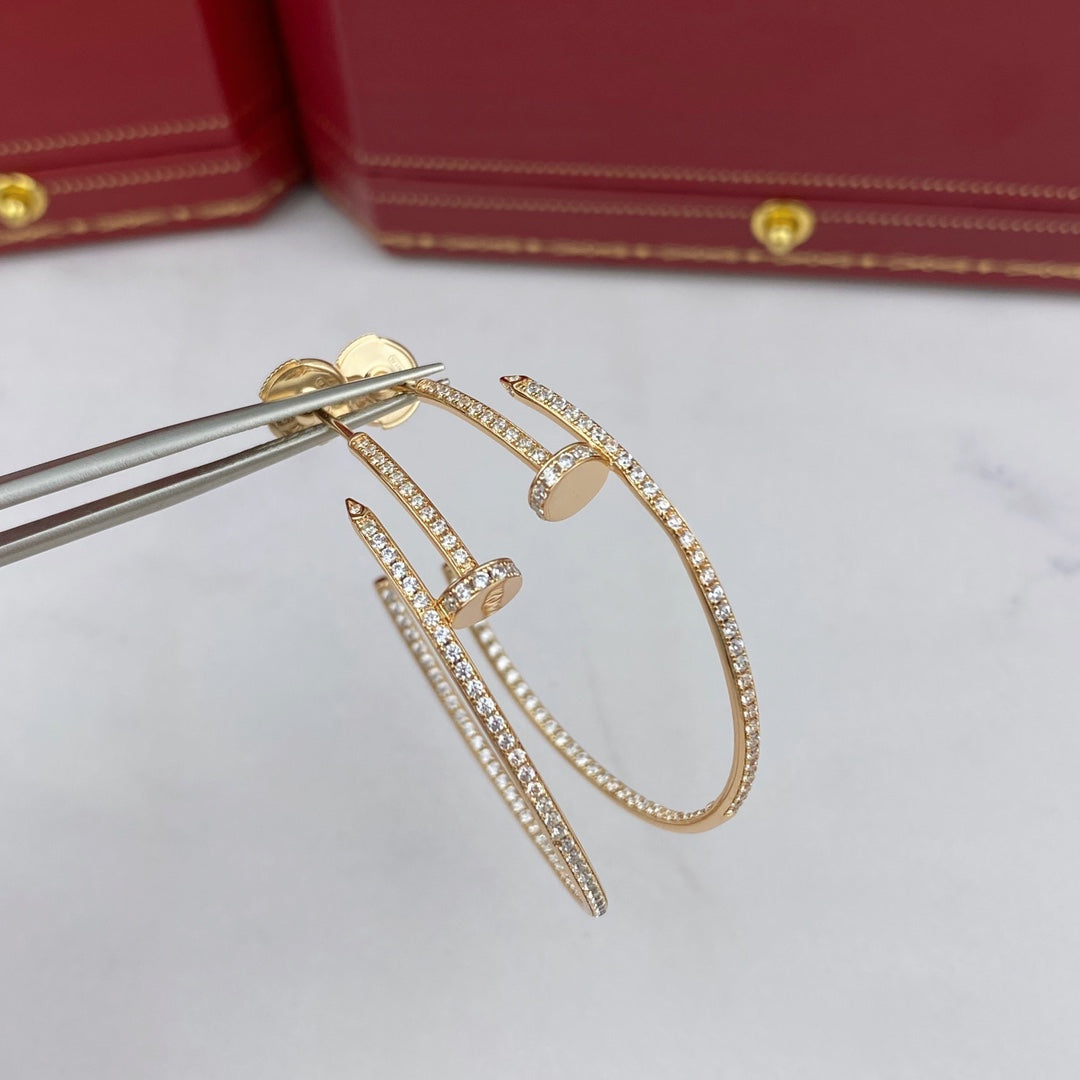 [Crown & Jewelry]JUSTE EARRINGS FULL DIAMONDS 1.8MM