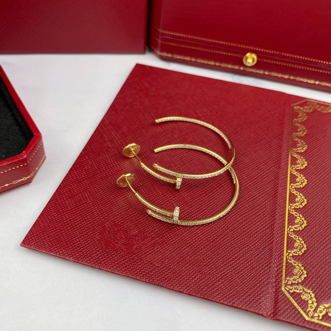 [Crown & Jewelry]JUSTE EARRINGS FULL DIAMONDS 1.8MM