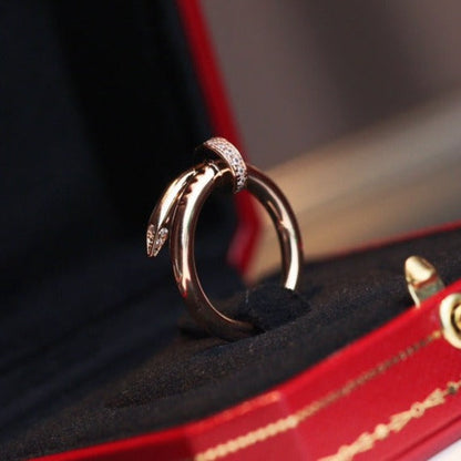 [Crown & Jewelry]JUSTE RING 2.65MM PINK GOLD DIAMOND