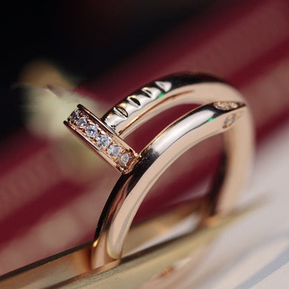 [Crown & Jewelry]JUSTE RING 2.65MM PINK GOLD DIAMOND