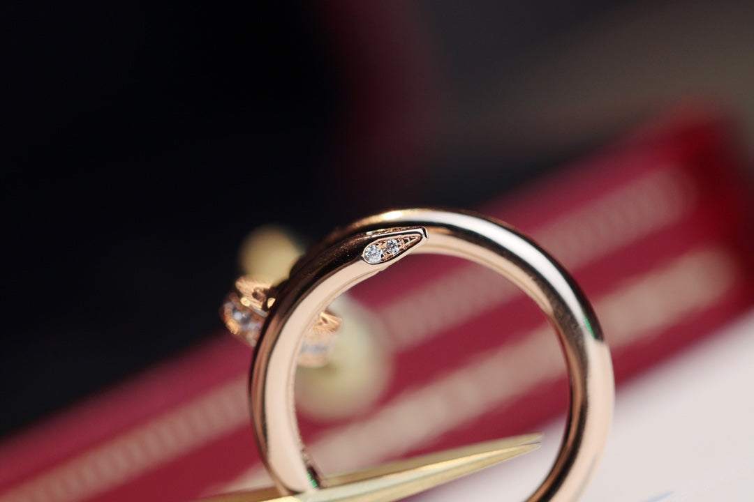 [Crown & Jewelry]JUSTE RING 2.65MM PINK GOLD DIAMOND