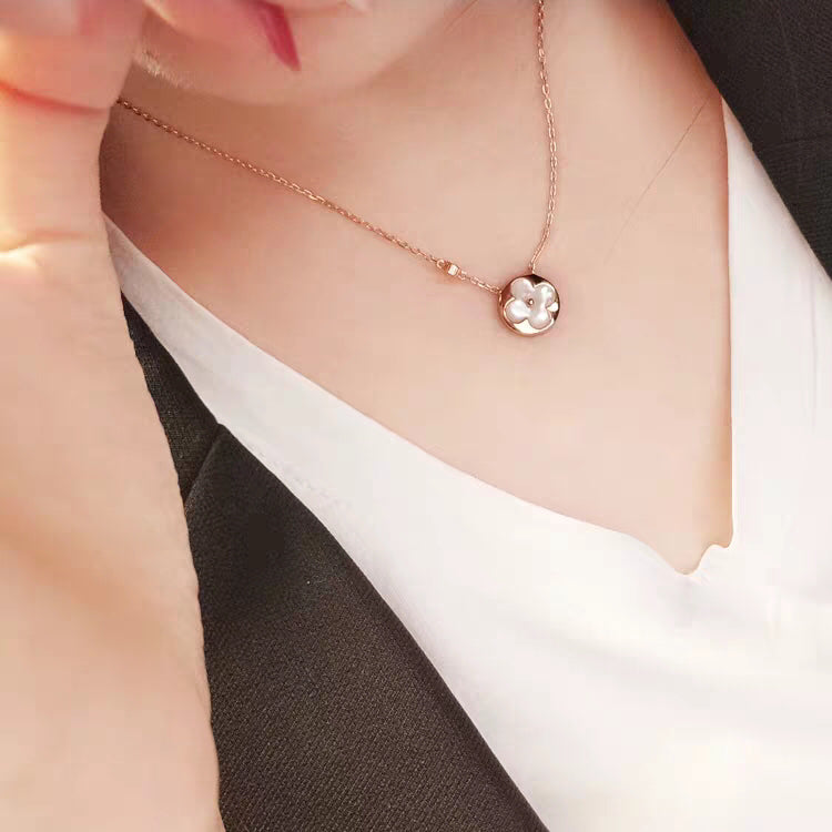 [Crown & Jewelry]SUN MOP GOLD 1 DIAMOND NECKLACE