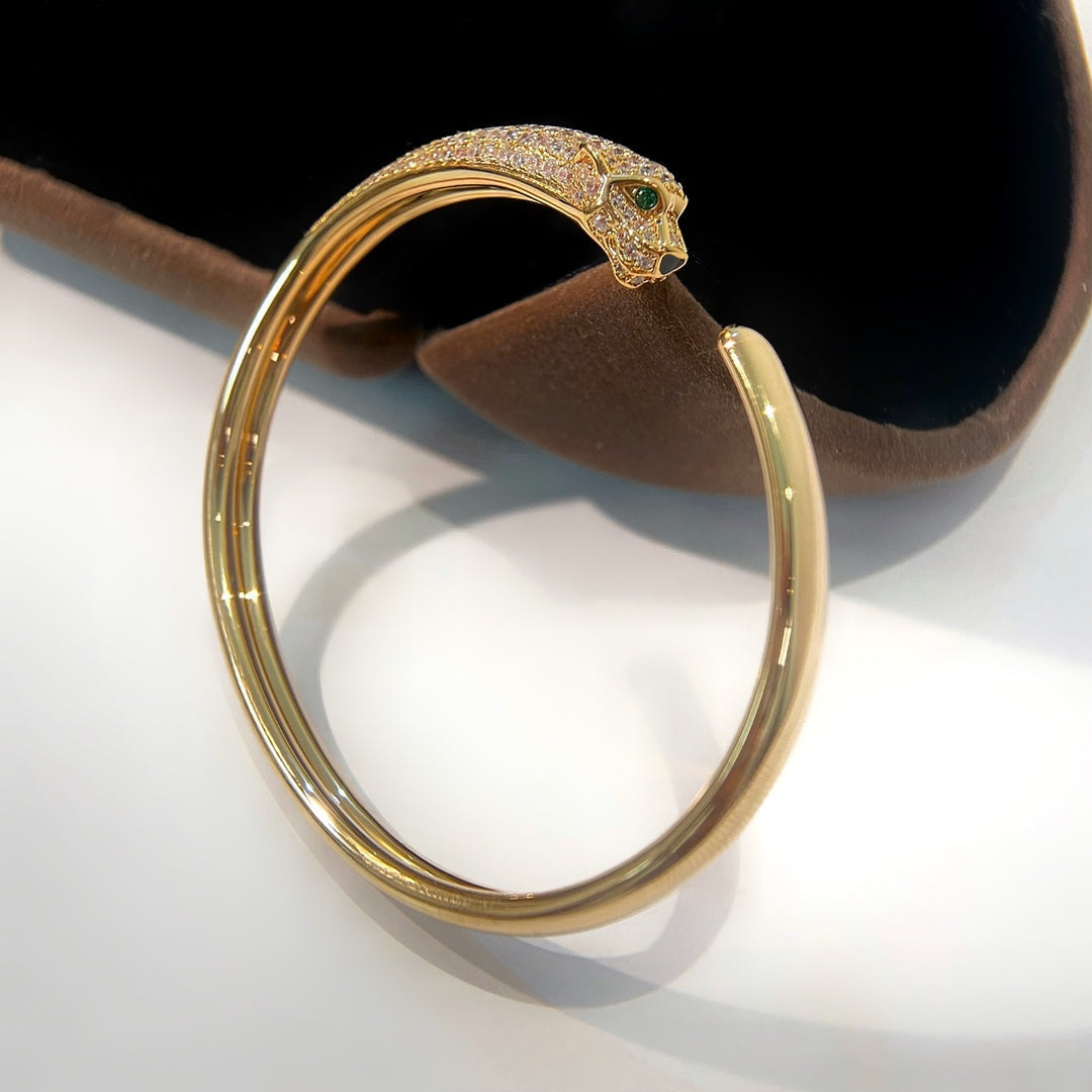 [Crown & Jewelry]PANTHERE GOLD DIAMOND OPEN BRACELET