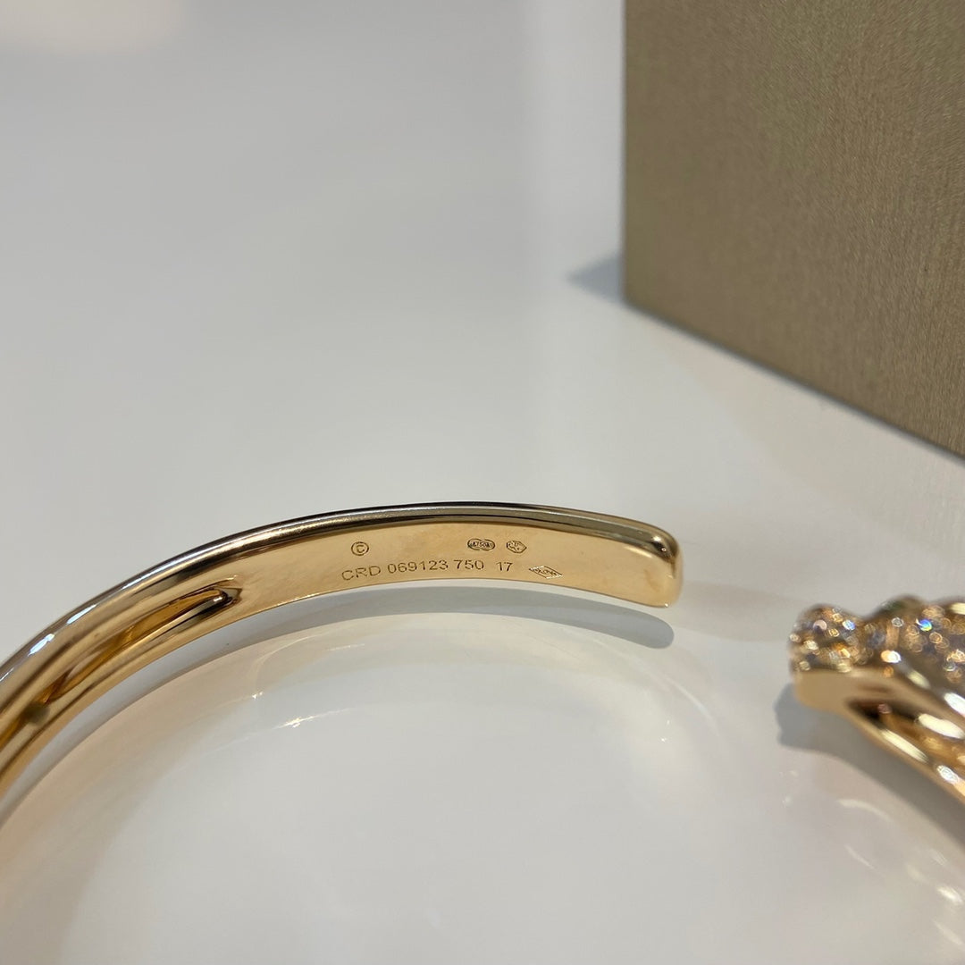 [Crown & Jewelry]PANTHERE GOLD DIAMOND OPEN BRACELET
