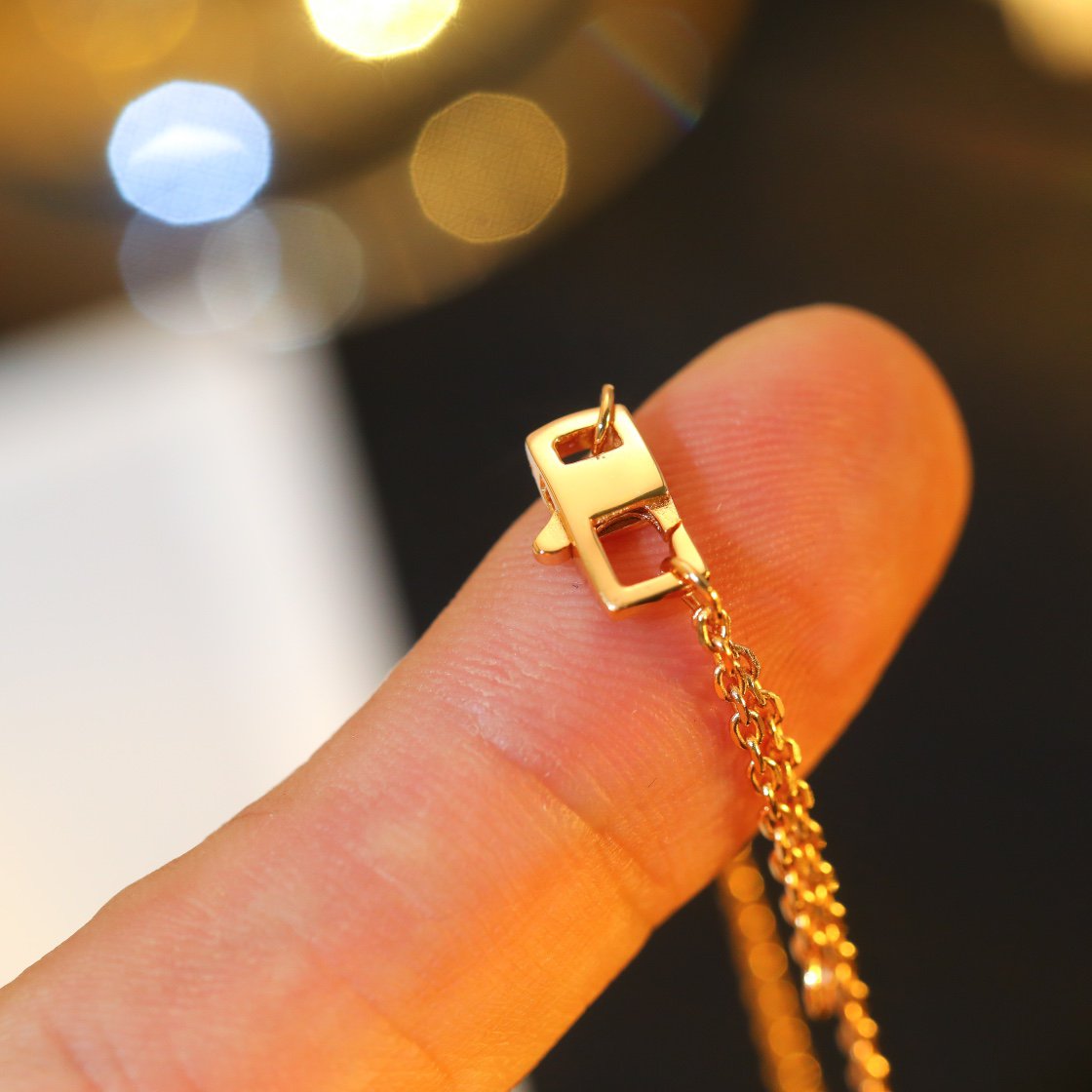 [Crown & Jewelry]STAR AND SUN DIAMOND PINK GOLD NECKLACE