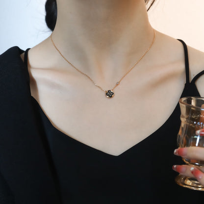 [Crown & Jewelry]SUN PEDANT PINK GOLD 1 DIAMOND NECKLACE