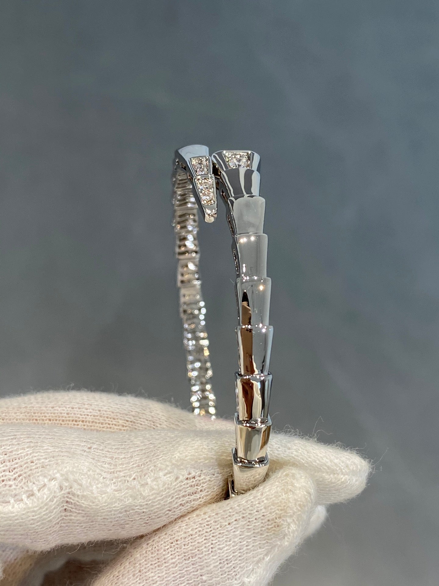 [Crown & Jewelry]SERPENTI BRACELET DIAMONDS SILVER
