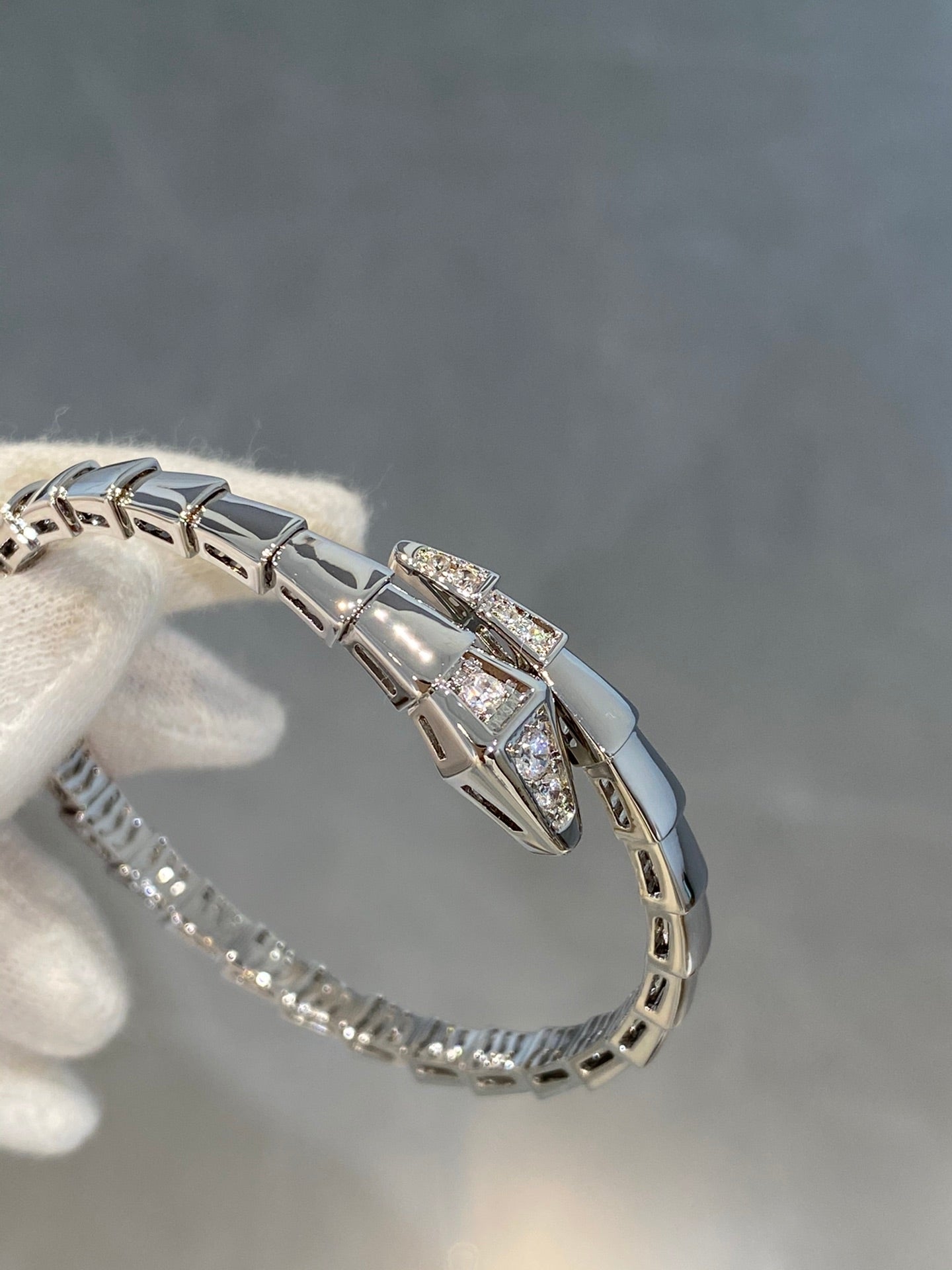 [Crown & Jewelry]SERPENTI BRACELET DIAMONDS SILVER