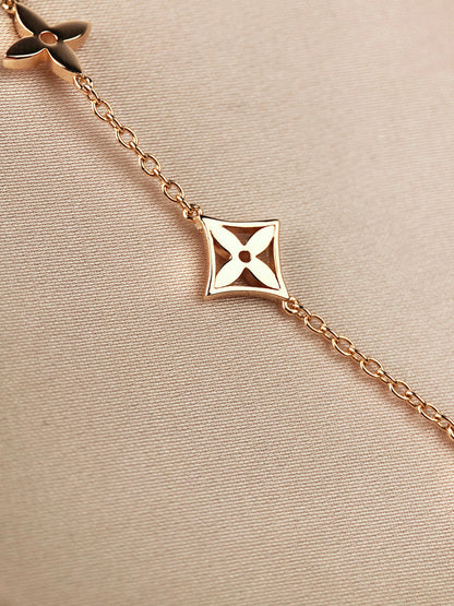 [Crown & Jewelry]STAR AND SUN 7 MOTIFS GOLD BRACELET