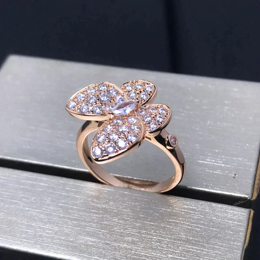 [Crown & Jewelry]BUTTERFLY PINK GOLD DIAMOND RING