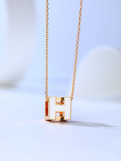 [Crown & Jewelry]H CAGE PINK GOLD NECKLACE