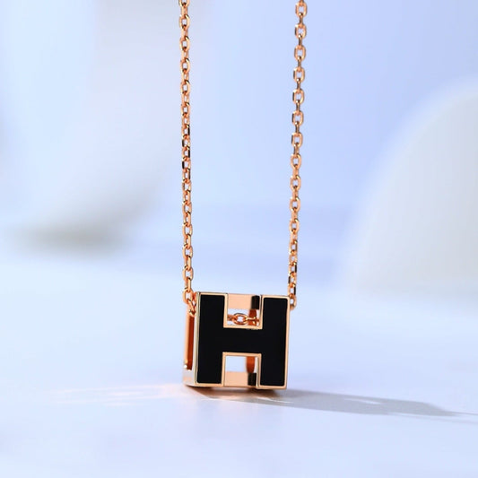 [Crown & Jewelry]H CAGE PINK GOLD NECKLACE