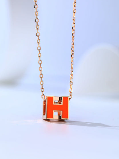 [Crown & Jewelry]H CAGE PINK GOLD NECKLACE