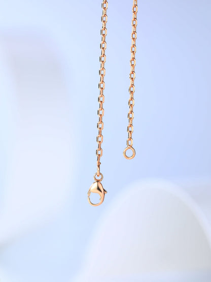 [Crown & Jewelry]H CAGE PINK GOLD NECKLACE