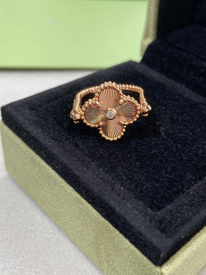 [Crown & Jewelry]CLOVER RIVERSIBLE ROSE GOLD RING