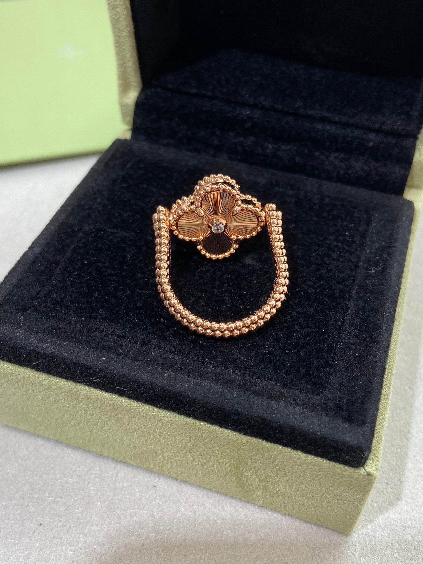 [Crown & Jewelry]CLOVER RIVERSIBLE ROSE GOLD RING