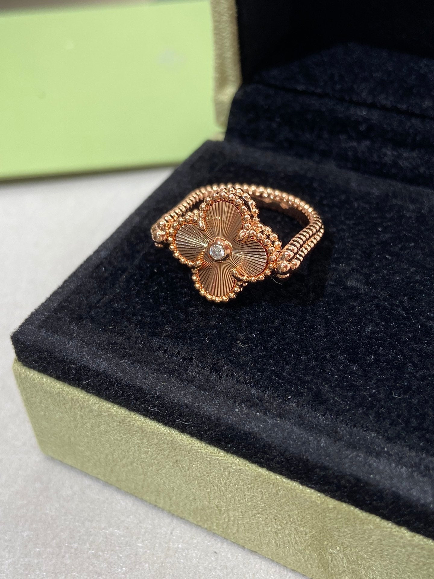 [Crown & Jewelry]CLOVER RIVERSIBLE ROSE GOLD RING