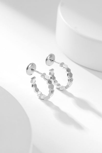 [Crown & Jewelry]BEE LOVE DIAMOND HOOP EARRINGS