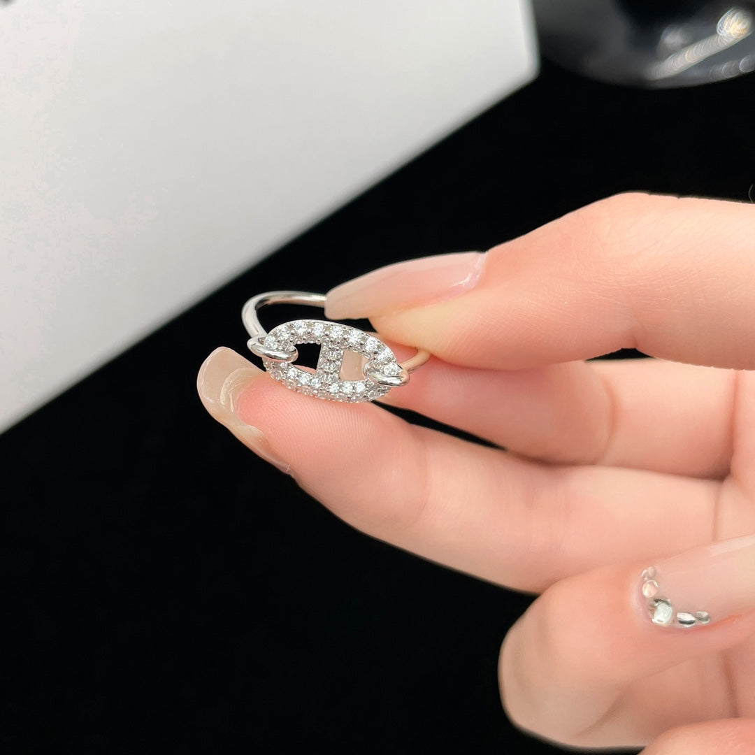 [Crown & Jewelry]RONDE SMALL SILVER DIAMOND RING