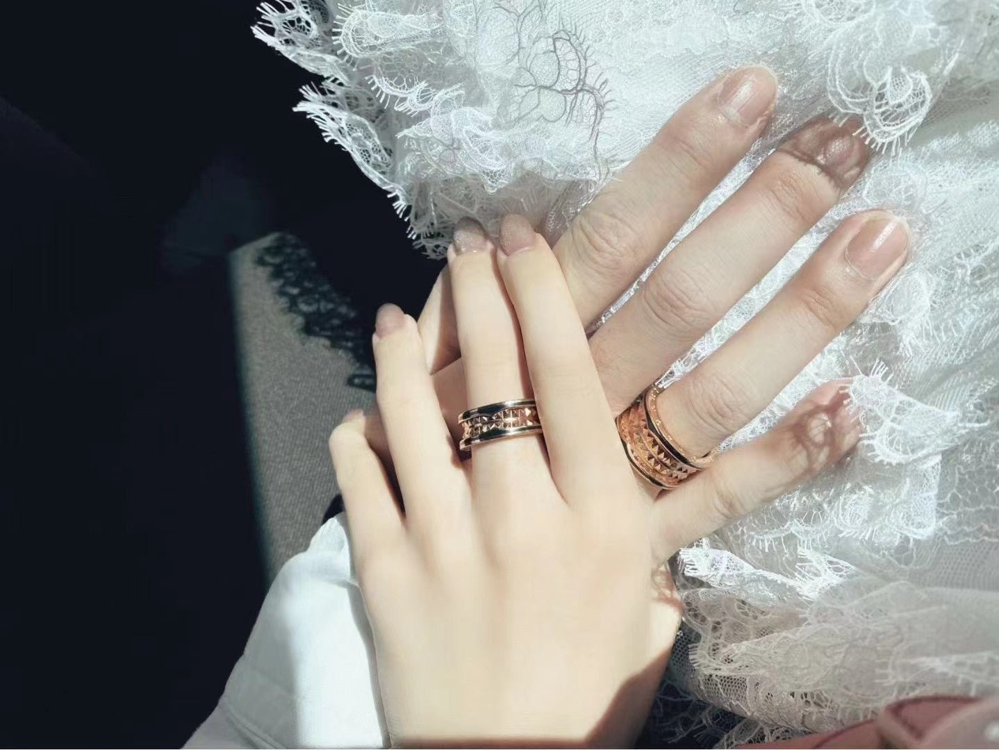 [Crown & Jewelry]ZERO 1 ROCK BLACK CERAMIC PINK GOLD LARGE MODEL