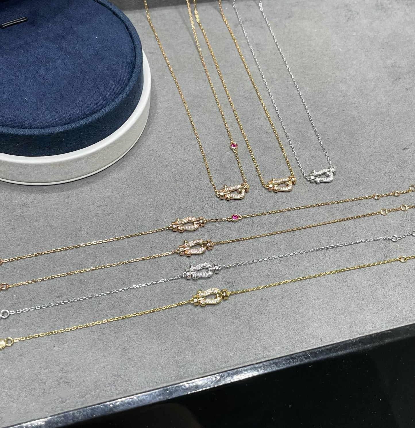 [Crown & Jewelry]FORCE 10 DIAMOND PINK GOLD NECKLACE