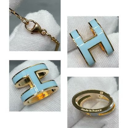 [Crown & Jewelry]POP H SKY BLUE NECKLACE
