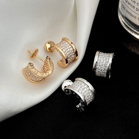 [Crown & Jewelry]ZERO 1 DIAMOND PAVED EARRINGS