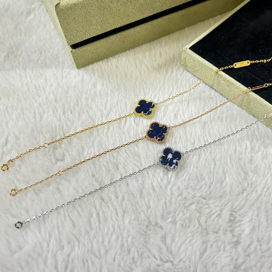 [Crown & Jewelry]CLOVER 1 MOTIF PIETERSITE BRACELET