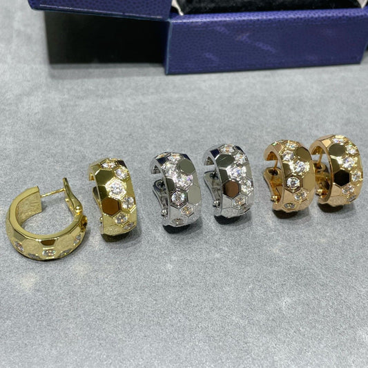 [Crown & Jewelry]BEE LOVE DIAMOND HOOP EARRINGS