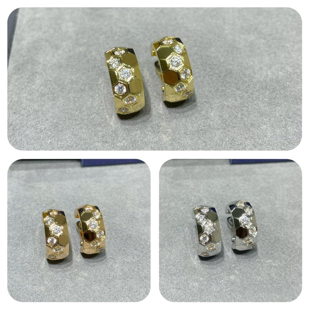 [Crown & Jewelry]BEE LOVE DIAMOND HOOP EARRINGS