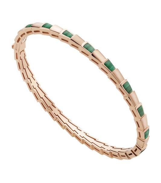 [Crown & Jewelry]SERPENTI BRACELET PINK GOLD MALACHITE