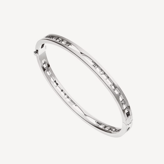 [Crown & Jewelry]ZERO 1 SPIRAL LOGO SILVER BRACELET