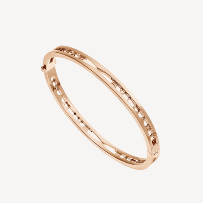 [Crown & Jewelry]ZERO 1 SPIRAL LOGO PINK GOLD BRACELET
