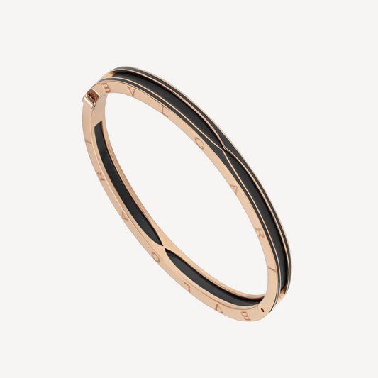 [Crown & Jewelry]ZERO 1 PINK GOLD WITH MATTE BLACK CERAMIC BRACELET